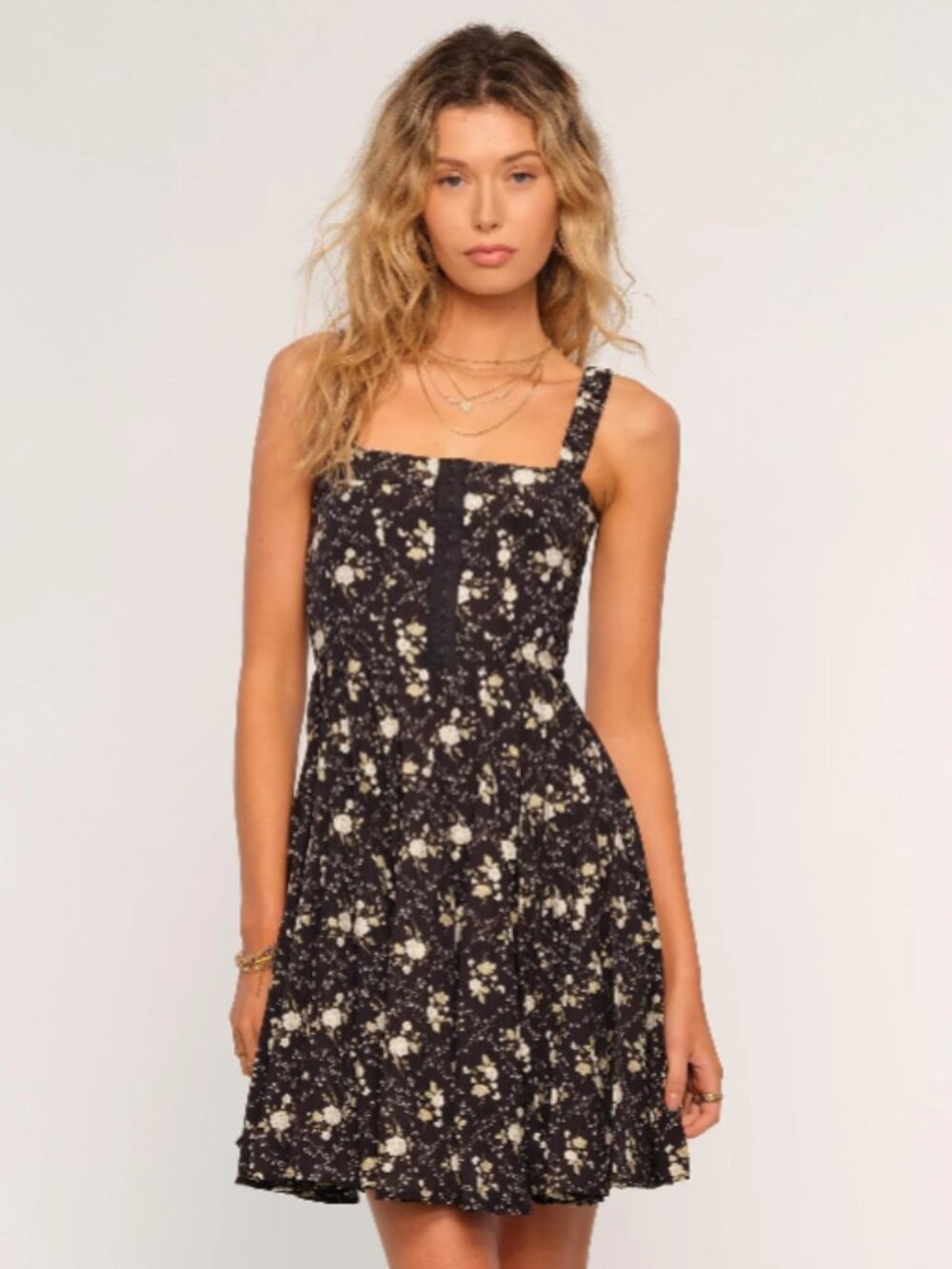 Heartloom Willa Dress - Black Floral Potpourri